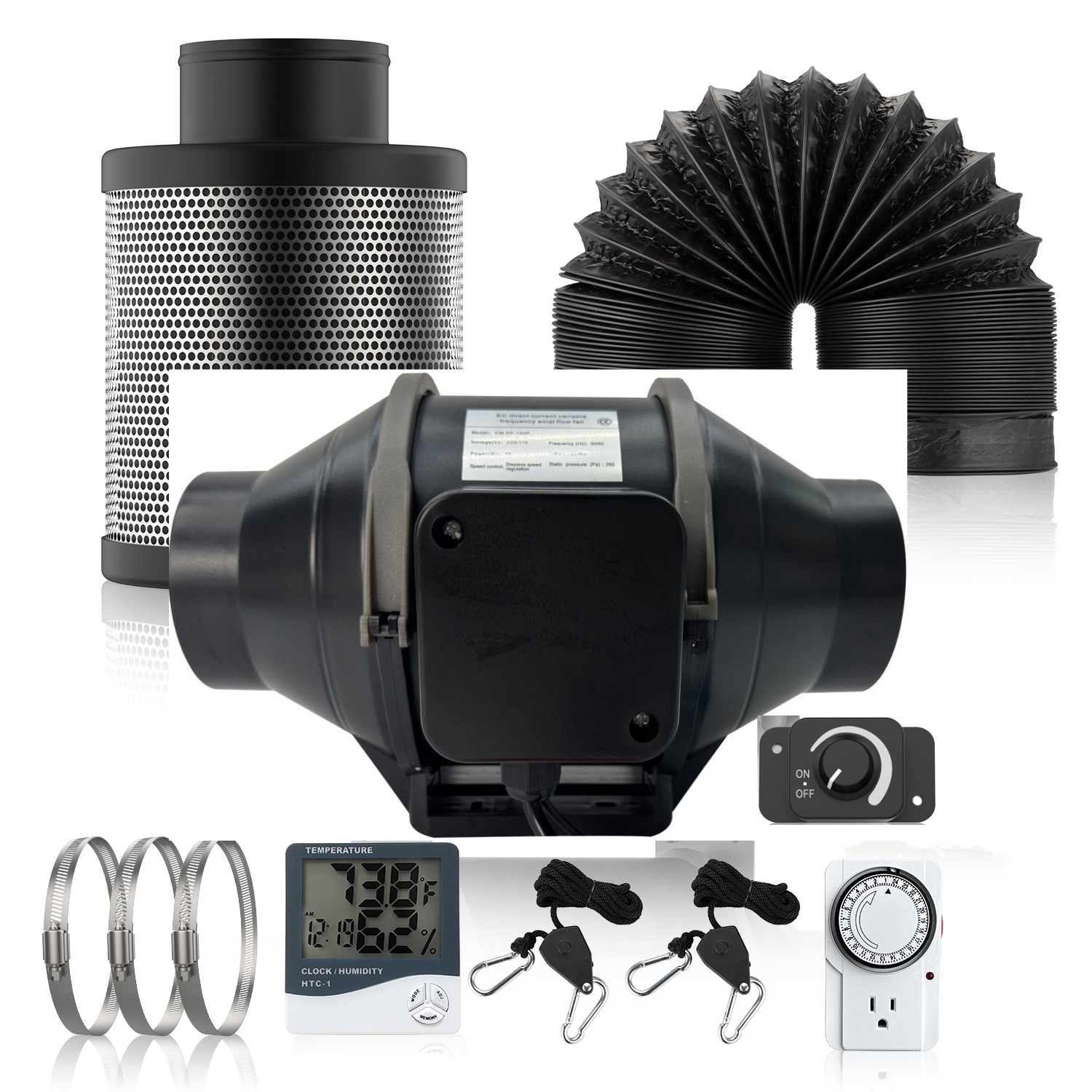 4 Inch Smart Inline Duct Fan w - Carbon Filter Inline review and price